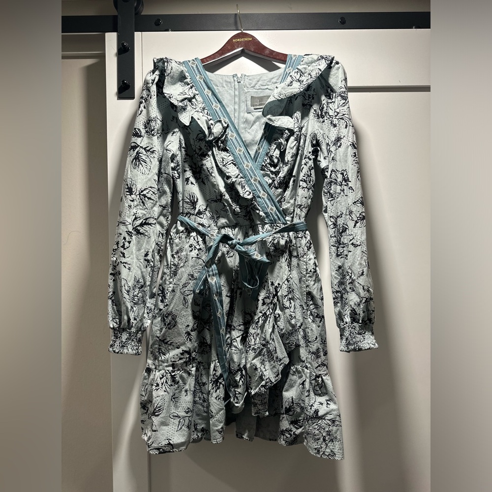 Anthropologie Ruffle Wrap Mini Dress - Picture 5 of 7